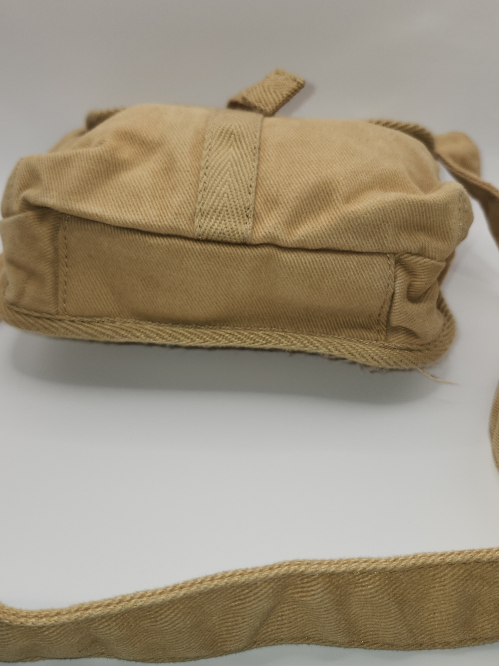 Vintage Y2K Tan Khaki Fossil Small 90's Boho Casual Canvas Crossbody Purs - Picture 4 of 6